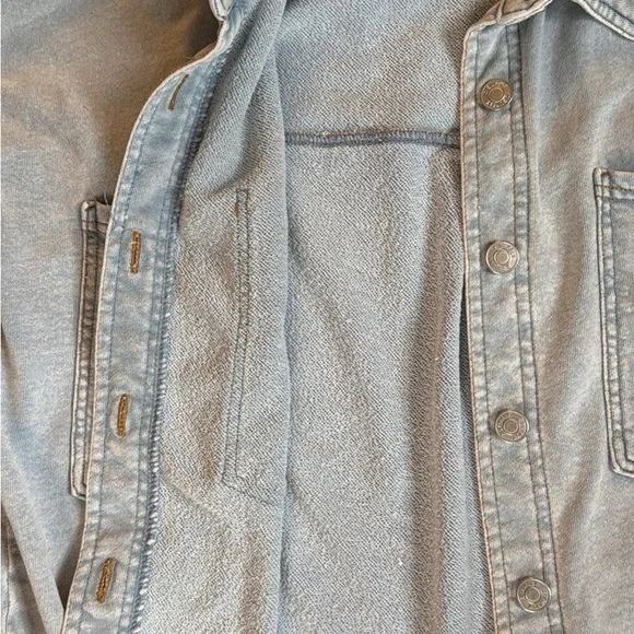 Z Supply Light Blue Casual Shirt Shacket - Picture 3 of 4